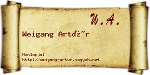 Weigang Artúr névjegykártya